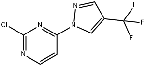 Pyrimidine, 2-chloro-4-[4-(trifluoromethyl)-1H-pyrazol-1-yl]- Structural