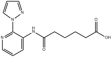 Hexanoic acid, 6-oxo-6-[[2-(1H-pyrazol-1-yl)-3-pyridinyl]amino]- Structural