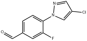 Benzaldehyde, 4-(4-chloro-1H-pyrazol-1-yl)-3-fluoro- Structural