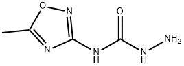 Hydrazinecarboxamide, N-(5-methyl-1,2,4-oxadiazol-3-yl)- Structural
