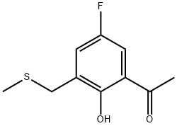 Ethanone, 1-[5-fluoro-2-hydroxy-3-[(methylthio)methyl]phenyl]- Structural
