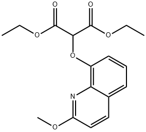 Propanedioic acid, 2-[(2-methoxy-8-quinolinyl)oxy]-, 1,3-diethyl ester Structural