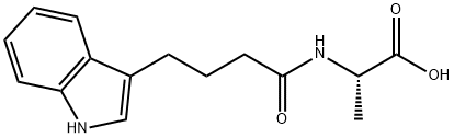L-Alanine, N-[4-(1H-indol-3-yl)-1-oxobutyl]- Structural
