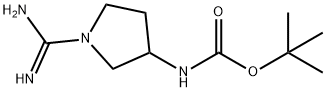 Carbamic acid, N-[1-(aminoiminomethyl)-3-pyrrolidinyl]-, 1,1-dimethylethyl ester Structural