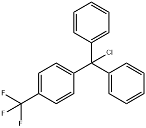 Benzene, 1-(chlorodiphenylmethyl)-4-(trifluoromethyl)- Structural