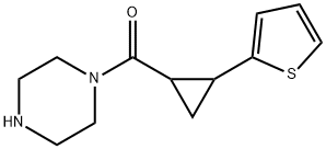Methanone, 1-piperazinyl[2-(2-thienyl)cyclopropyl]- Structural