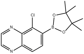 Quinoxaline, 5-chloro-6-(4,4,5,5-tetramethyl-1,3,2-dioxaborolan-2-yl)- Structural