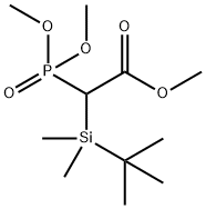 Acetic acid, 2-(dimethoxyphosphinyl)-2-[(1,1-dimethylethyl)dimethylsilyl]-, methyl ester Structural