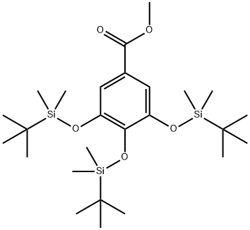 Benzoic acid, 3,4,5-tris[[(1,1-dimethylethyl)dimethylsilyl]oxy]-, methyl ester Structural