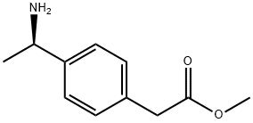 Benzeneacetic acid, 4-[(1R)-1-aminoethyl]-, methyl ester Structural