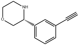Morpholine, 3-(3-ethynylphenyl)-, (3R)- Structural