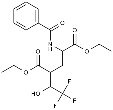 Glutamic acid, N-benzoyl-4-(2,2,2-trifluoro-1-hydroxyethyl)-, 1,5-diethyl ester Structural