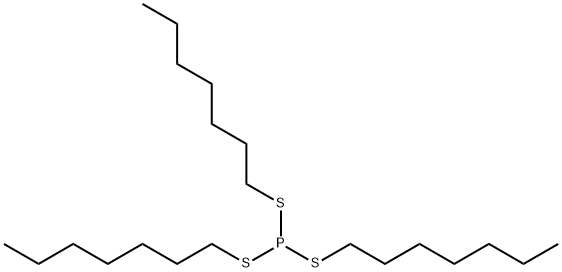 Phosphorotrithious acid, triheptyl ester Structural