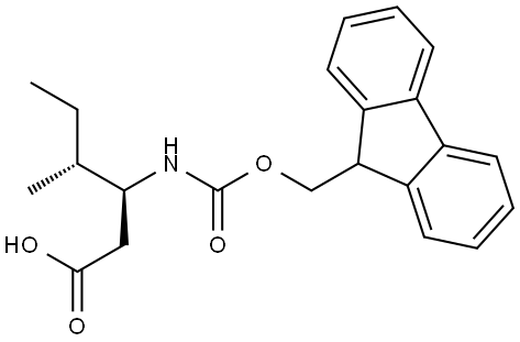 Hexanoic acid, 3-[[(9H-fluoren-9-ylmethoxy)carbonyl]amino]-4-methyl-, (3R,4S)-rel- Structural