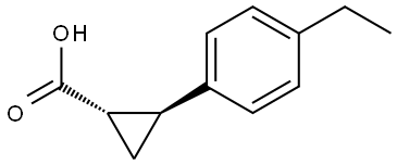 trans-2-(4-ethylphenyl)cyclopropane-1-carboxylic acid Structural