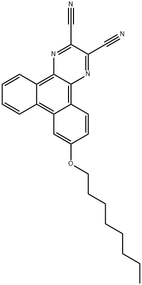 Dibenzo[f,h]quinoxaline-2,3-dicarbonitrile, 7-(octyloxy)- Structural