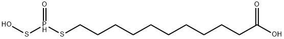 Undecanoic acid, 11-[(hydroxymercaptophosphinyl)thio]- Structural
