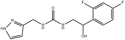 Urea, N-[2-(2,4-difluorophenyl)-2-hydroxyethyl]-N'-(1H-pyrazol-3-ylmethyl)- Structural