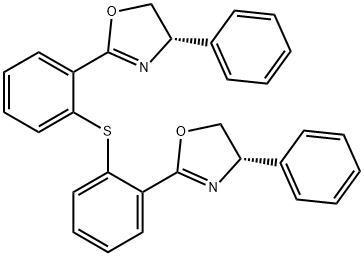 Oxazole, 2,2'-(thiodi-2,1-phenylene)bis[4,5-dihydro-4-phenyl-, (4S,4'S)- Structural