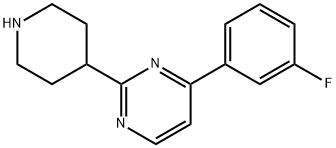 Pyrimidine, 4-(3-fluorophenyl)-2-(4-piperidinyl)- Structural