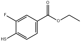 Benzoic acid, 3-fluoro-4-mercapto-, ethyl ester Structural