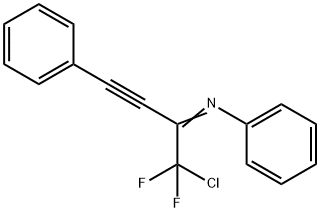 Benzenamine, N-[1-(chlorodifluoromethyl)-3-phenyl-2-propyn-1-ylidene]- Structural
