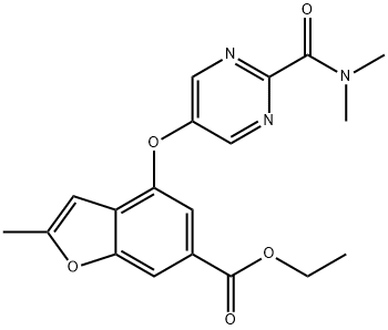 ethyl 4-((2-(dimethylcarbamoyl)pyrimidin-5-yl)oxy)-2-methylbenzofuran-6-carboxylate(WXC05994) Structural
