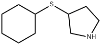 Pyrrolidine, 3-(cyclohexylthio)- Structural