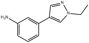 Benzenamine, 3-(1-ethyl-1H-pyrazol-4-yl)- Structural