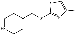 Piperidine, 4-[[(4-methyl-2-thiazolyl)thio]methyl]- Structural