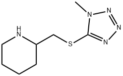 Piperidine, 2-[[(1-methyl-1H-tetrazol-5-yl)thio]methyl]- Structural