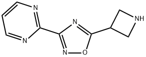 Pyrimidine, 2-[5-(3-azetidinyl)-1,2,4-oxadiazol-3-yl]- Structural