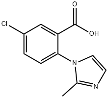 Benzoic acid, 5-chloro-2-(2-methyl-1H-imidazol-1-yl)- Structural