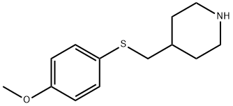 Piperidine, 4-[[(4-methoxyphenyl)thio]methyl]- Structural