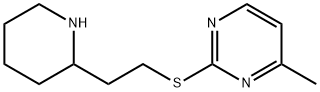 Pyrimidine, 4-methyl-2-[[2-(2-piperidinyl)ethyl]thio]- Structural