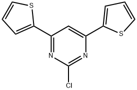 Pyrimidine, 2-chloro-4,6-di-2-thienyl- Structural