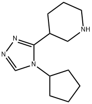 Piperidine, 3-(4-cyclopentyl-4H-1,2,4-triazol-3-yl)- Structural