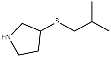 Pyrrolidine, 3-[(2-methylpropyl)thio]- Structural