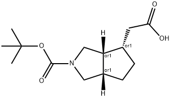 Racemic-2-((3aR,4S,6aS)-2-(tert-butoxycarbonyl)octahydrocyclopenta[c]pyrrol-4-yl)acetic acid(WX110046) Structural