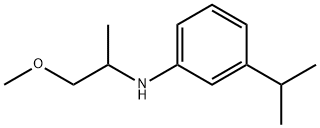 Benzenamine, N-(2-methoxy-1-methylethyl)-3-(1-methylethyl)- Structural