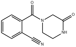 Benzonitrile, 2-[(3-oxo-1-piperazinyl)carbonyl]- Structural