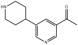 Ethanone, 1-[5-(4-piperidinyl)-3-pyridinyl]- Structural