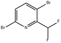 Pyridine, 3,6-dibromo-2-(difluoromethyl)- Structural