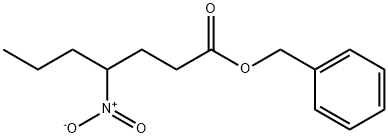 Heptanoic acid, 4-nitro-, phenylmethyl ester Structural