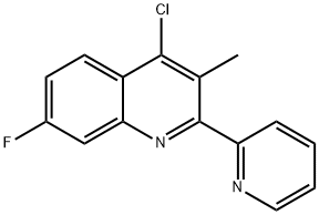 Quinoline, 4-chloro-7-fluoro-3-methyl-2-(2-pyridinyl)- Structural