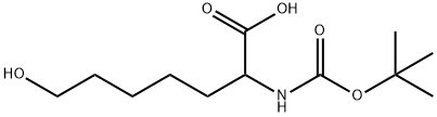 Heptanoic acid, 2-[[(1,1-dimethylethoxy)carbonyl]amino]-7-hydroxy- Structural