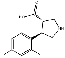 3-Pyrrolidinecarboxylic acid, 4-(2,4-difluorophenyl)-, (3S,4R)-