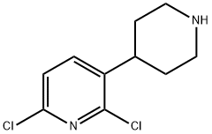 Pyridine, 2,6-dichloro-3-(4-piperidinyl)- Structural