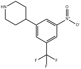 Piperidine, 4-[3-nitro-5-(trifluoromethyl)phenyl]- Structural
