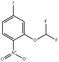 Benzene, 2-(difluoromethoxy)-4-iodo-1-nitro- Structural